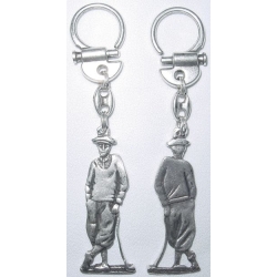 Golf golfiarz brelok 1 do kluczy zawieszka stare srebro (id: 2289)